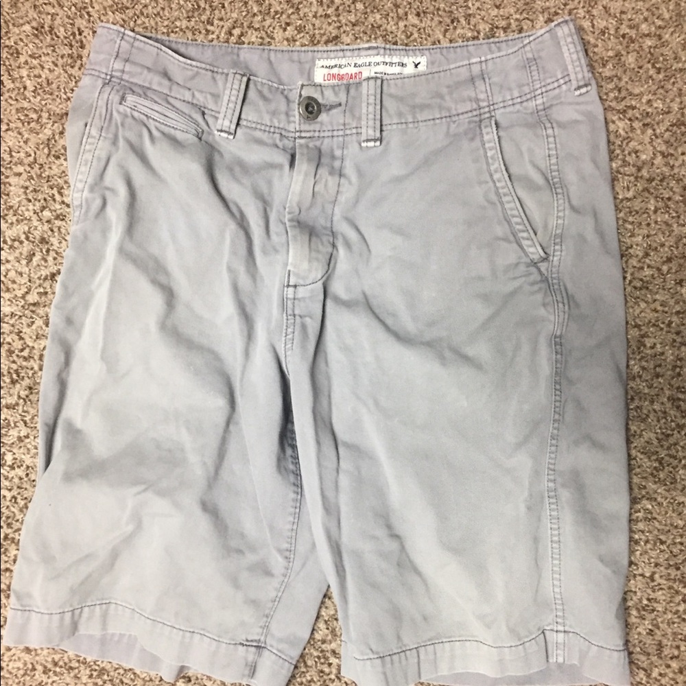 American Eagle Grey Khaki shorts